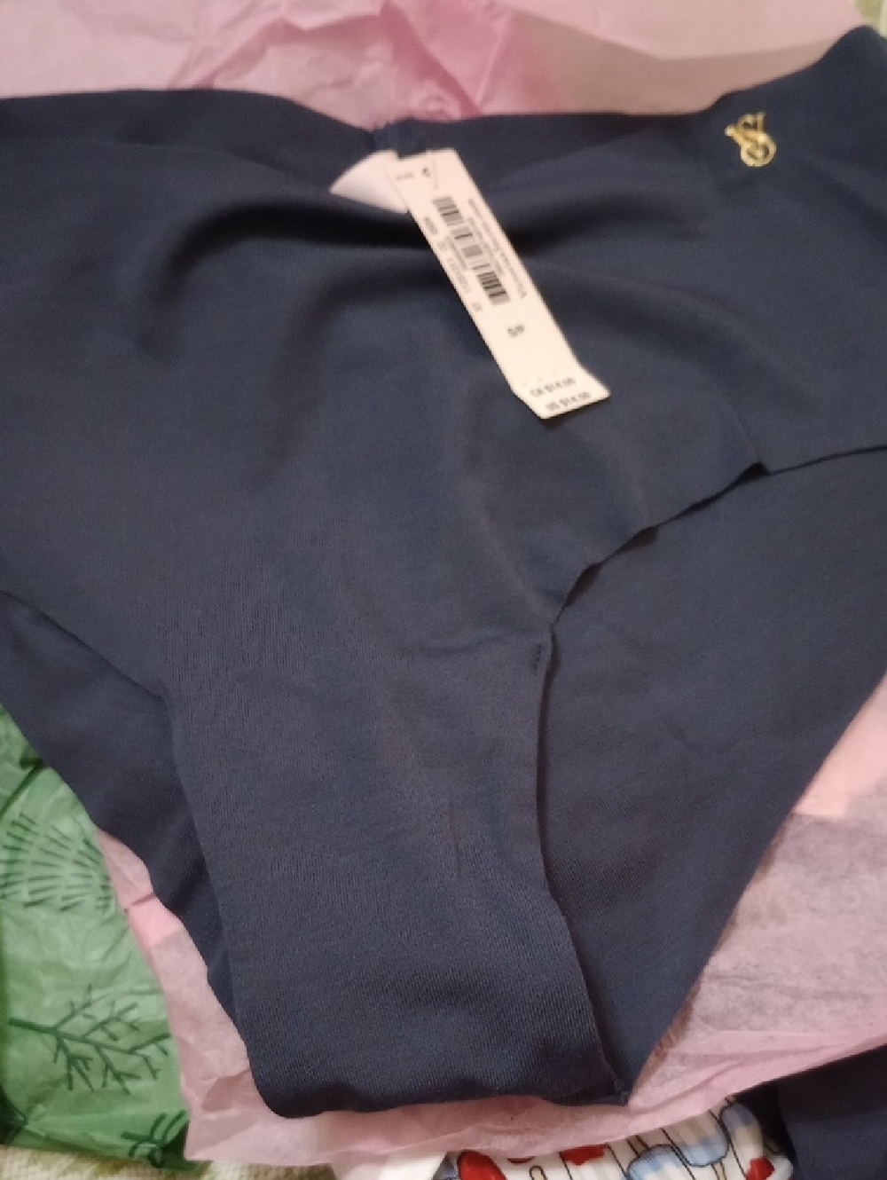 2 Pair NWT VICTORIA'S SECRET Navy Seamless High-Waist Briefs